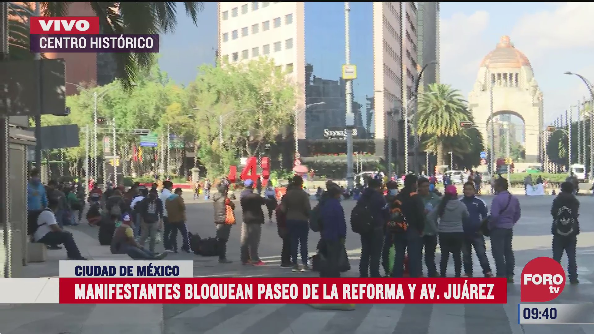 manifestantes bloquean avenida paseo de la reforma cdmx