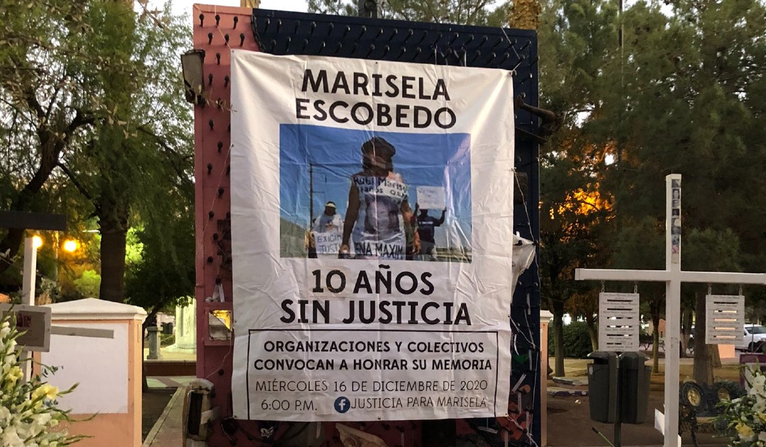 Protestan en CDMX a 10 años del feminicidio de Marisela Escobedo (Twitter)