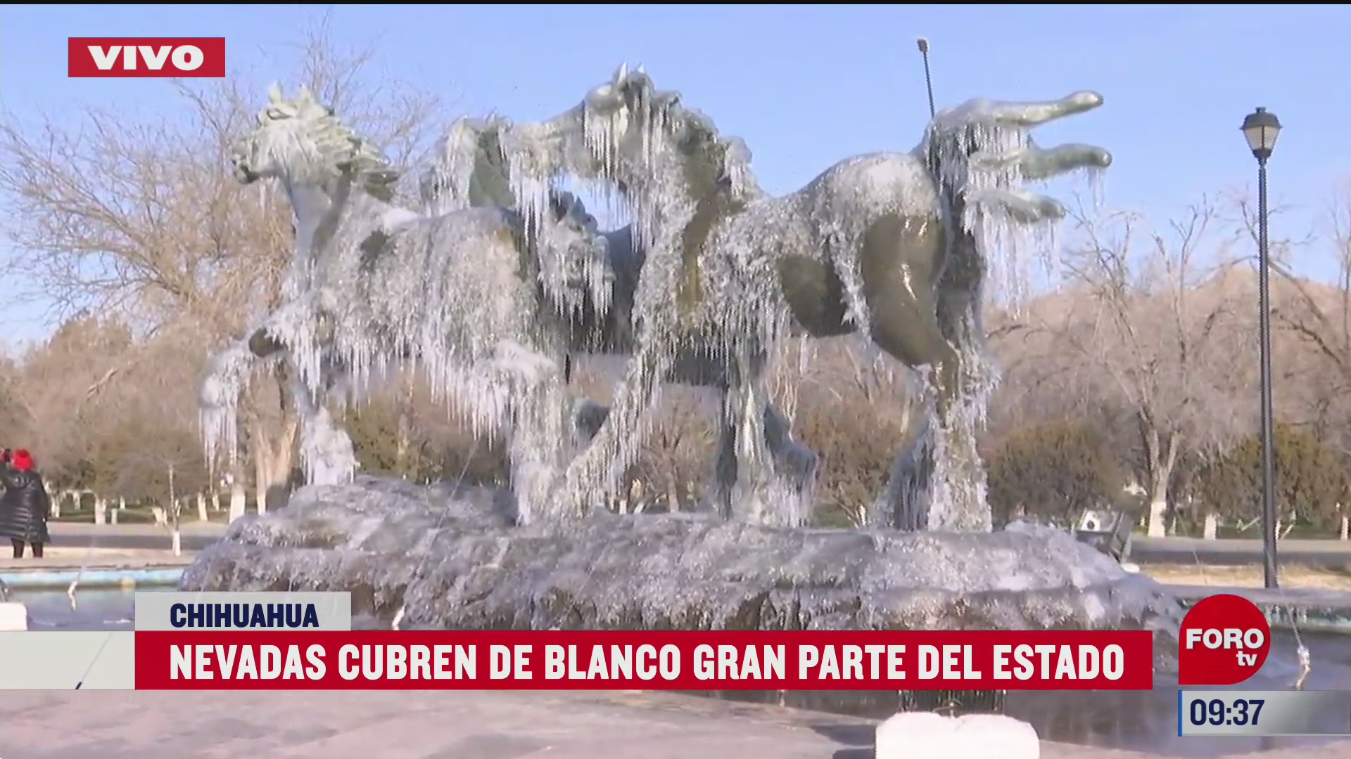 nevadas cubren de blanco gran parte del estado de chihuahua