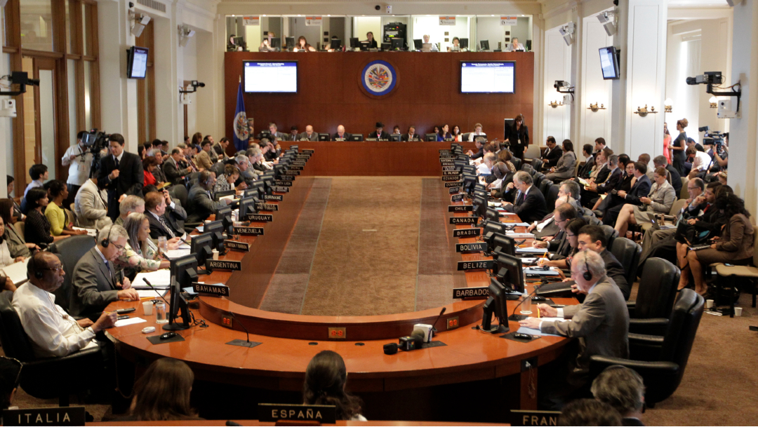 Vista general de una sesión del Consejo Permanente de la Organización de Estados Americanos (OEA)
