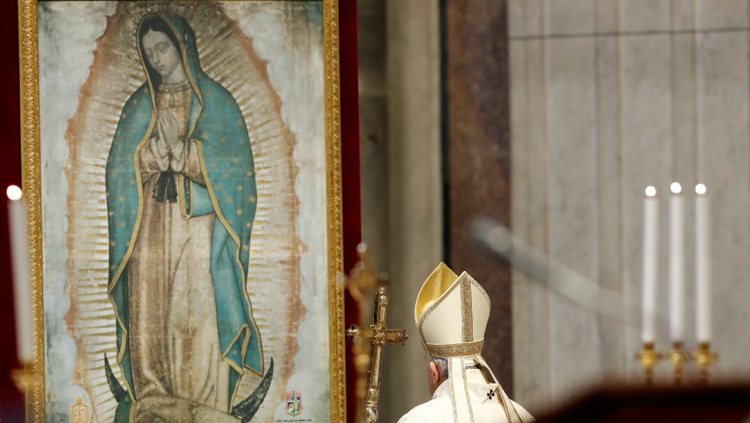 Papa Francisco celebra misa en honor de la Virgen de Guadalupe