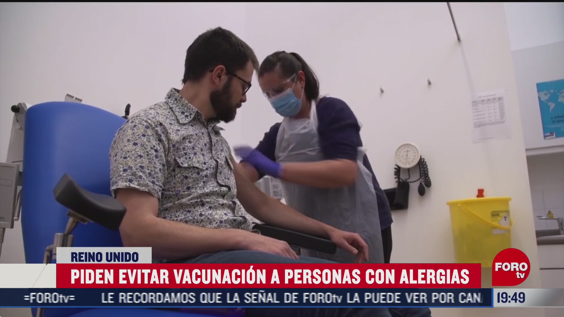 piden evitar vacunacion en personas con alergias en reino unido