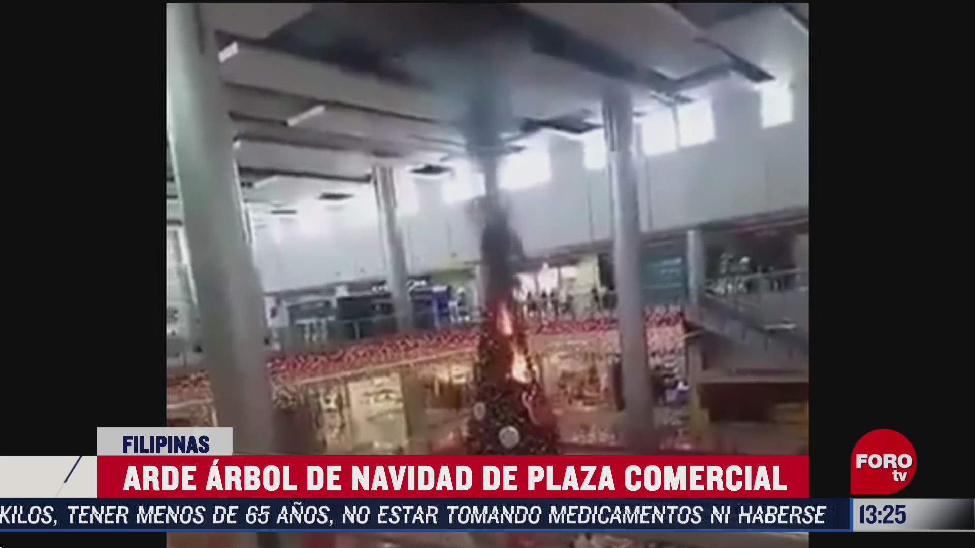 se incendia arbol de navidad de un centro comercial en filipinas