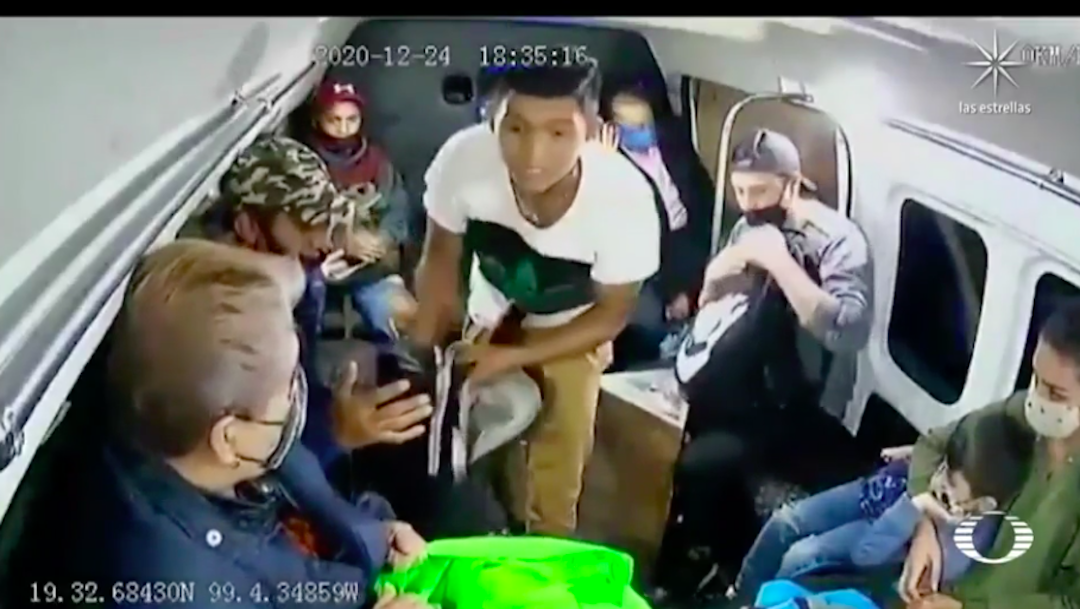 En Nochebuena asaltan a pasajeros de combi, entre ellos un niño, en Ecatepec