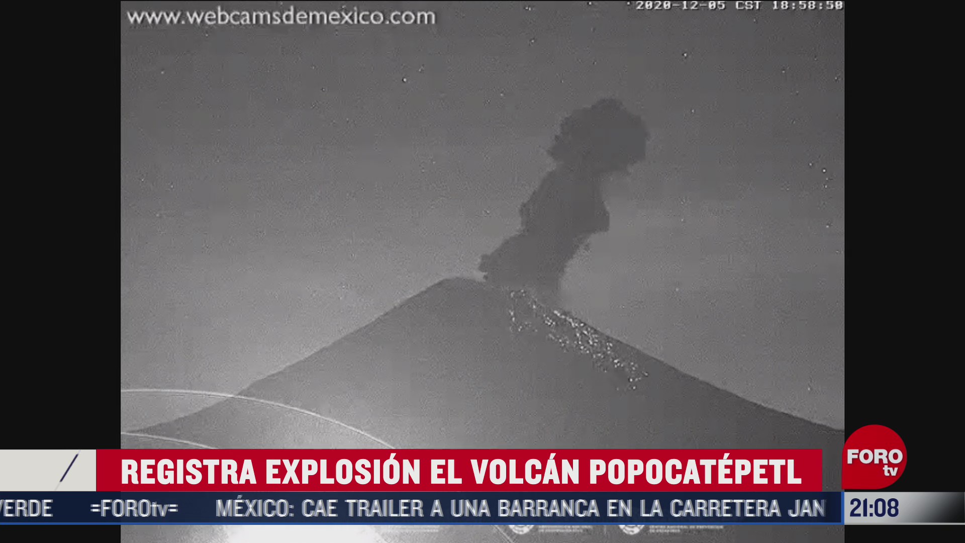 volcan popocatepetl registra explosion