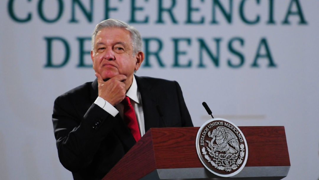 El presidente Andrés Manuel López Obrador, en su conferencia de prensa matutina