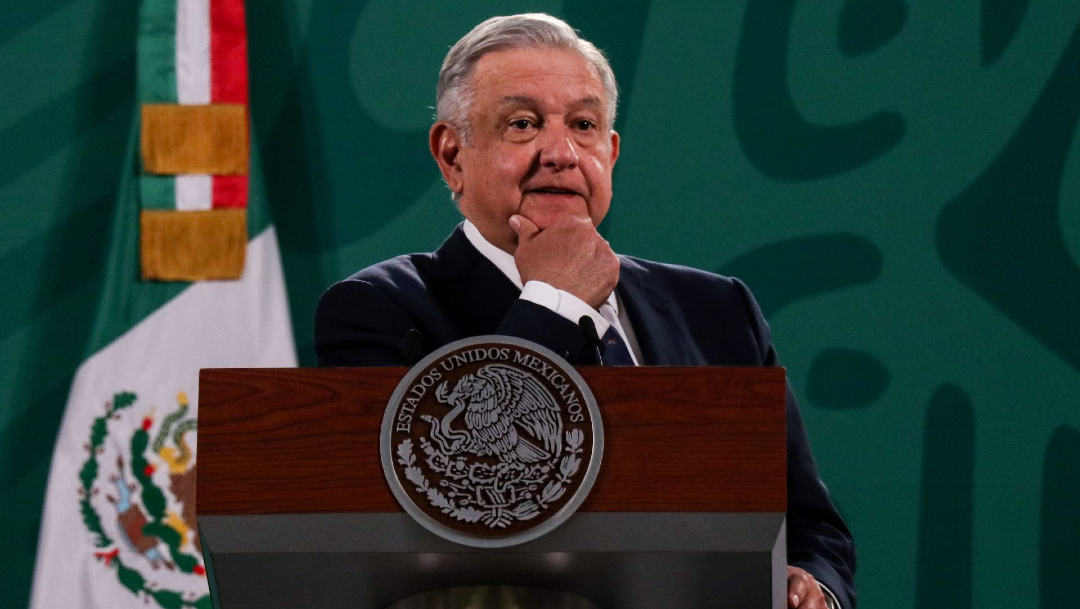 El presidente Andrés Manuel López Obrador durante su conferencia de prensa sobre la exoneración del exsecretario Salvador Cienfuegos