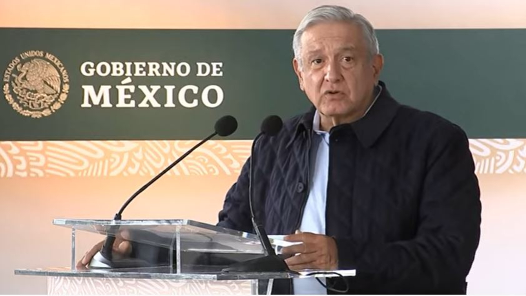El presidente Andrés Manuel López Obrador (AMLO) en conferencia de prensa desde en Nuevo León