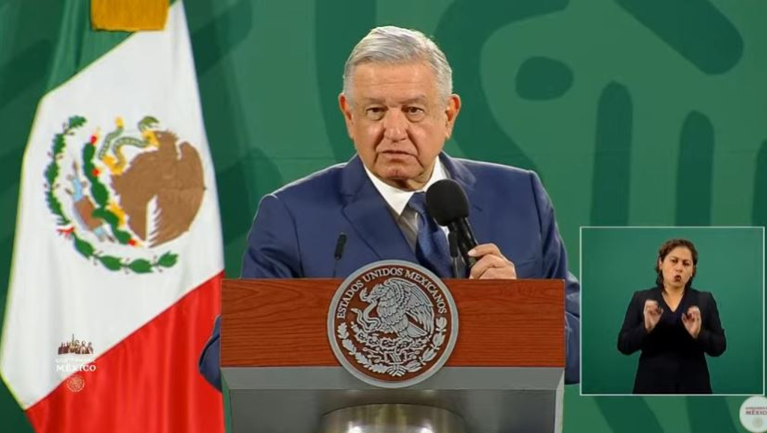 Andrés Manuel López Obrador, presidente de México, durante su conferencia de prensa en Palacio Nacional