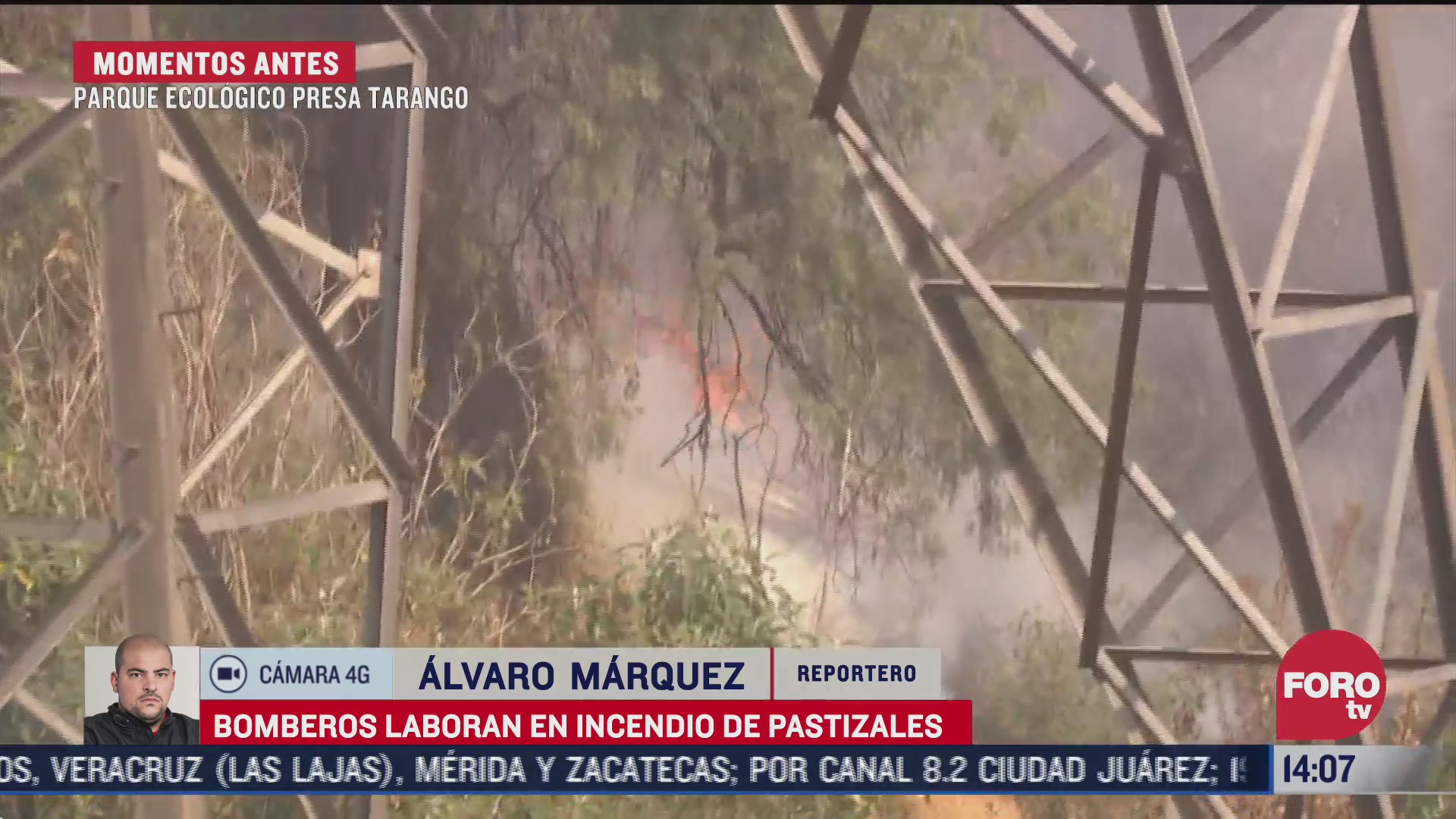 bomberos controlan incendio en pastizales de la presa tarango