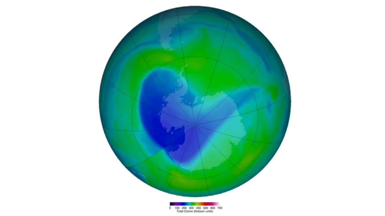 Agujero en capa de ozono sobre la Antártida se cierra. (NASA)