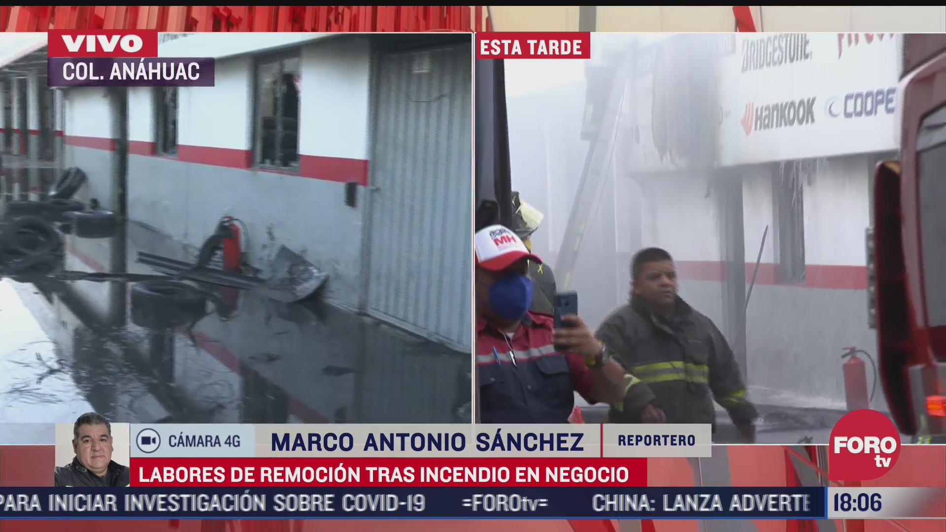 continua movilizacion de personal de emergencia tras un incendio en llantera de la colonia anahuac