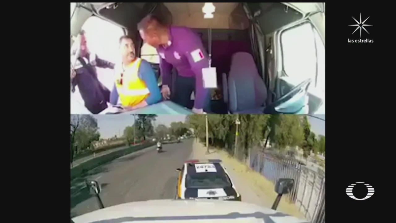 difunden video de como policias de transito de cuautitlan izcalli roban y golpean a trailero
