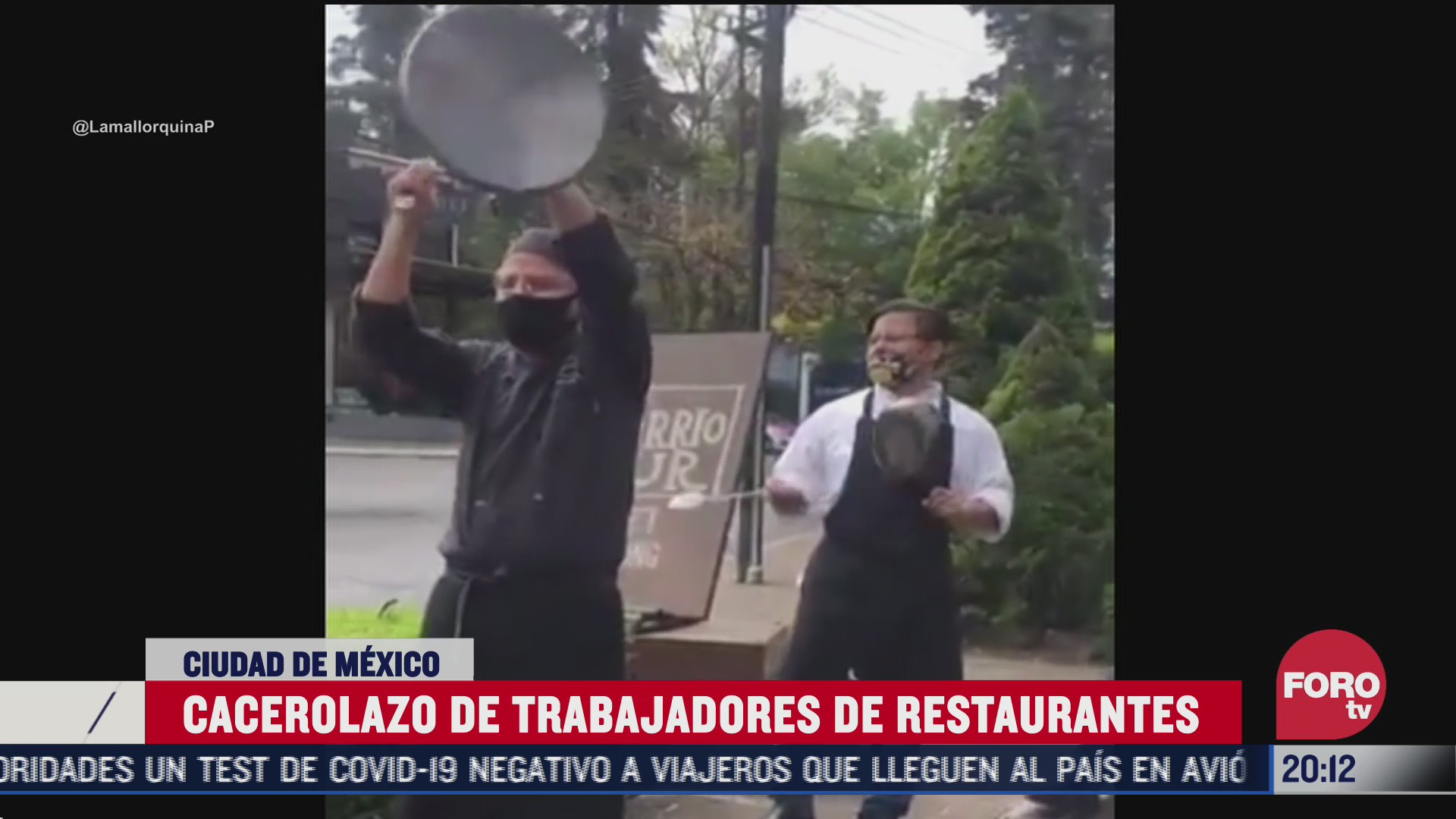 Restauranteros se manifiestan con cacerolas en CDMX