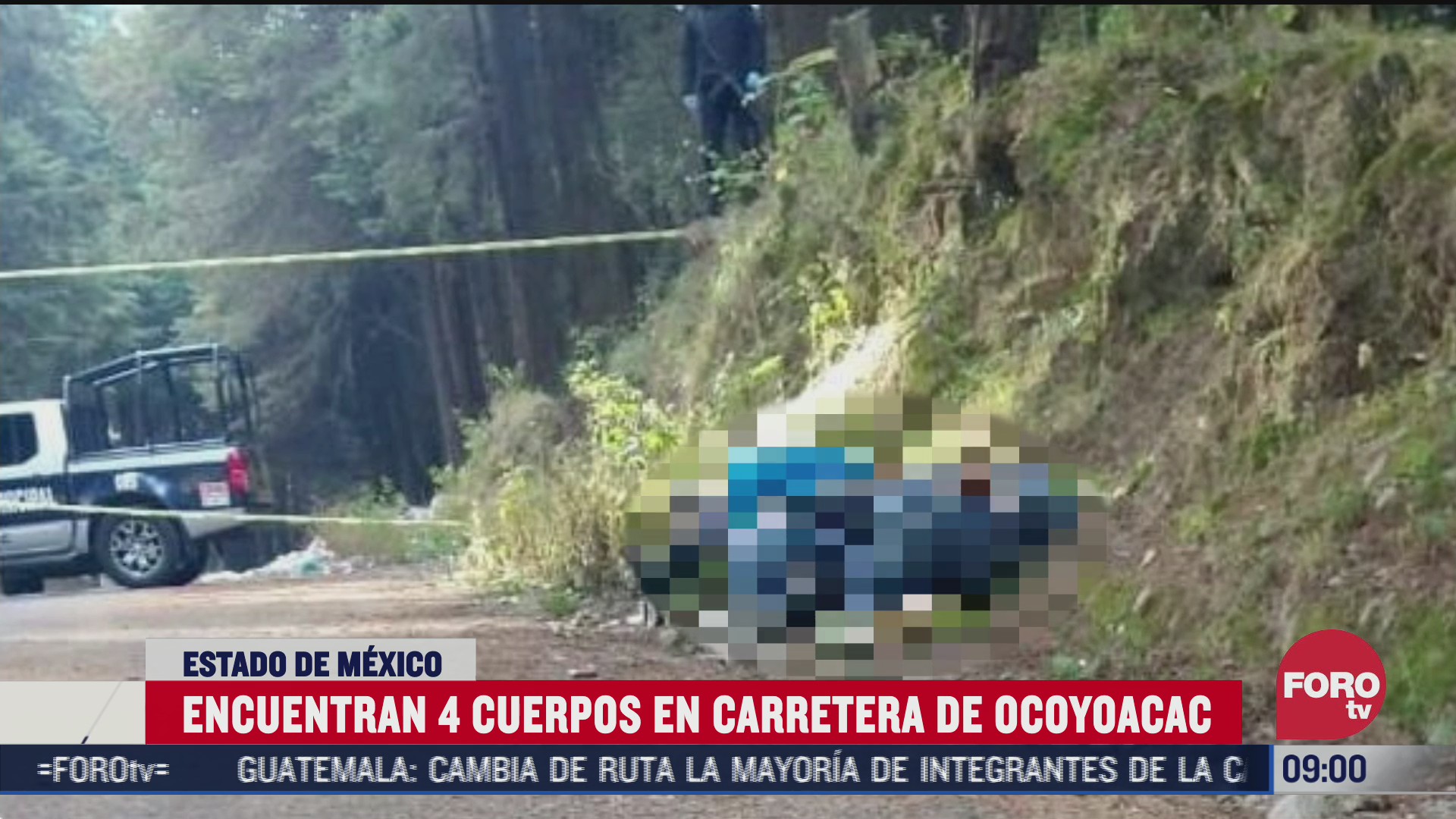 encuentran 4 cuerpos abandonados junto a carretera en ocoyoacac edomex