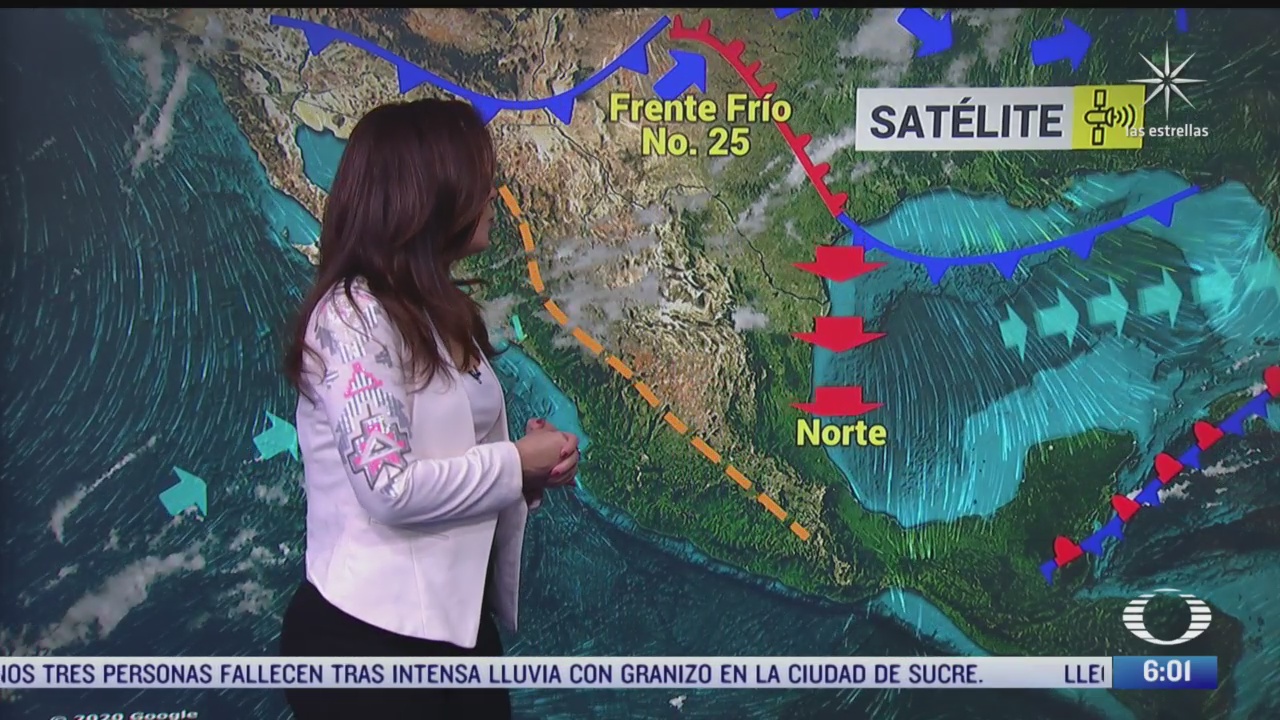 frente frio 25 provocara lluvias en noreste oriente y sureste de mexico
