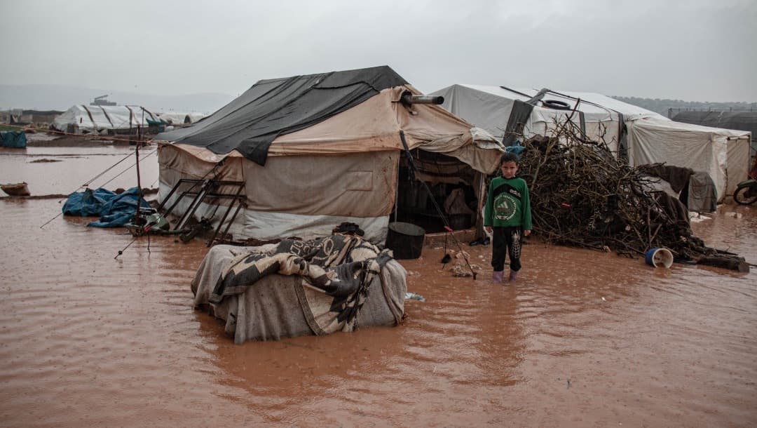 Inundaciones en Siria afectan a miles de refugiados