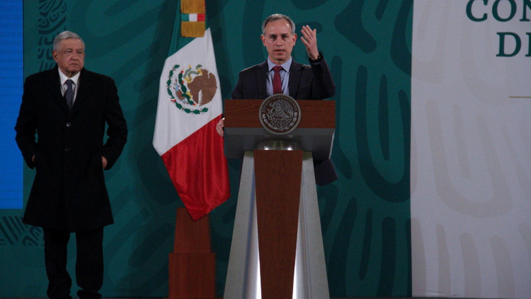 Andrés Manuel López Obrador, presidente de México acompañado de Hugo López-Gatell, subsecretario de Prevención y Promoción de la Salud