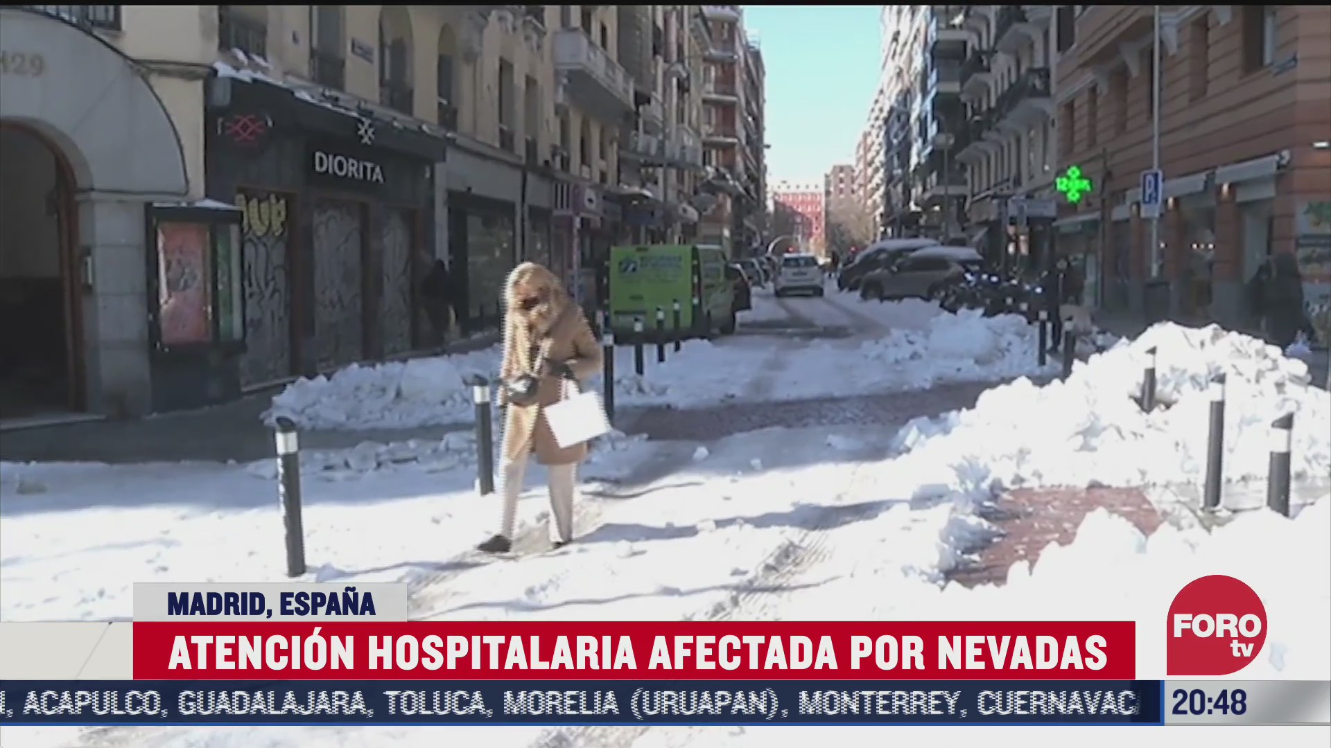 nevada en madrid espana afecta atencion hospitalaria