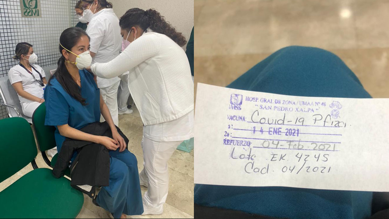Elena Cedillo, doctora del IMSS, contó para Noticieros Televisa su experiencia tras recibir la vacuna contra COVID-19