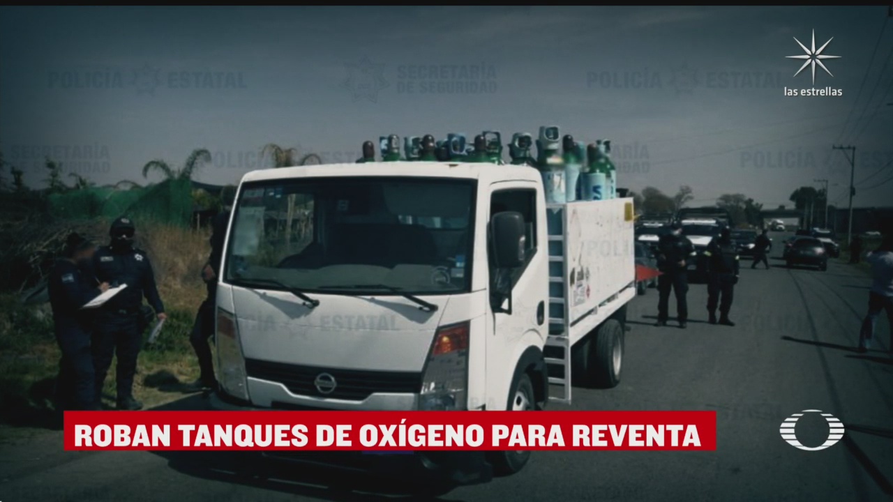 roban camion que transportaba 40 tanques de oxigeno en coacalco estado de mexico