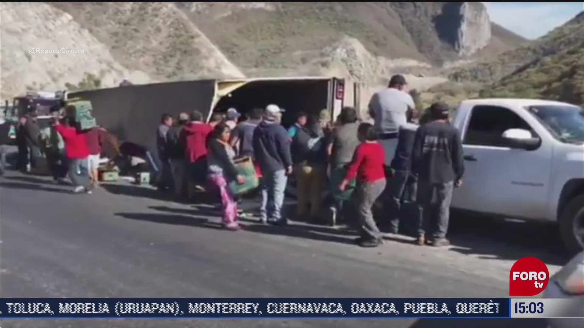 saquean trailer tras volcadura en tamaulipas