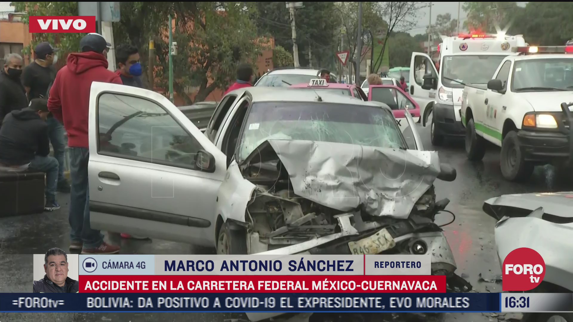 se registra accidente en carretera mexico cuernavaca