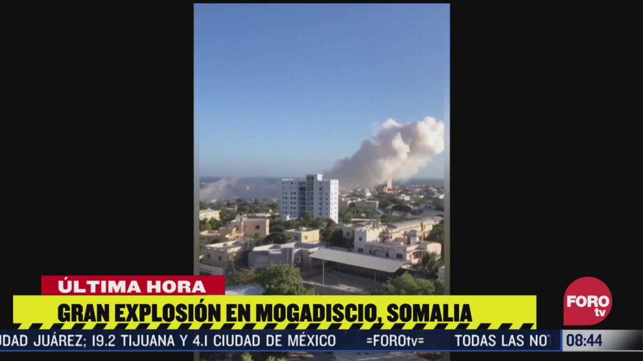 se registra fuerte explosion en inmediaciones de hotel en mogadiscio somalia