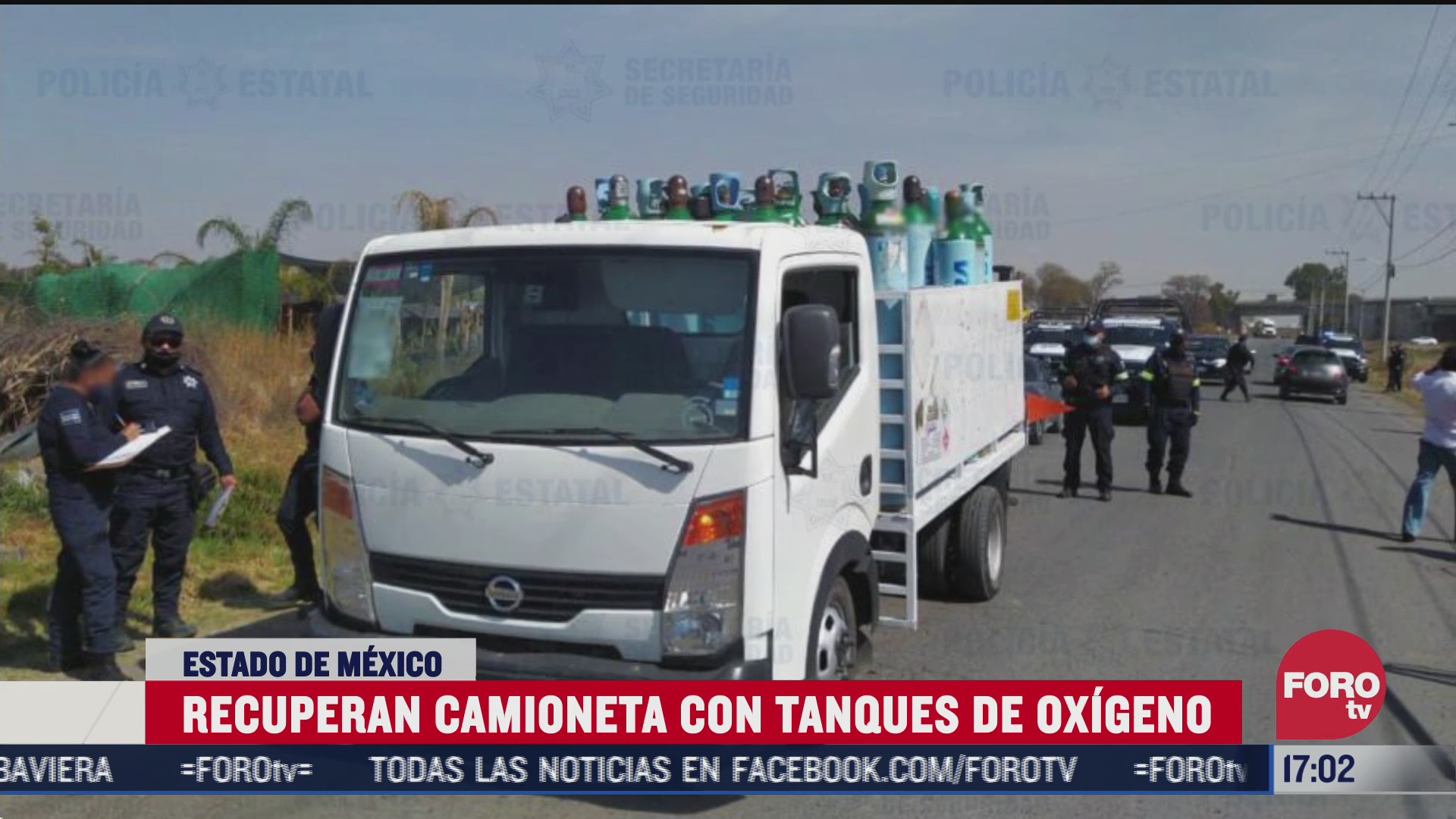 se roban camioneta con 45 tanques de oxigeno en el estado de mexico