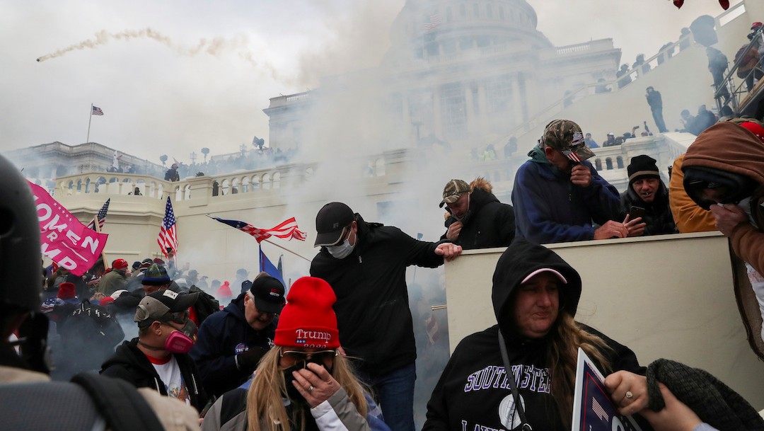 Toma violenta del Capitolio para mostrar apoyo a Donald Trump (Reuters)