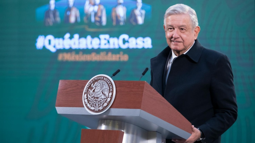 El presidente Andrés Manuel López Obrador, en la conferencia de prensa del 17 de febrero de 2021