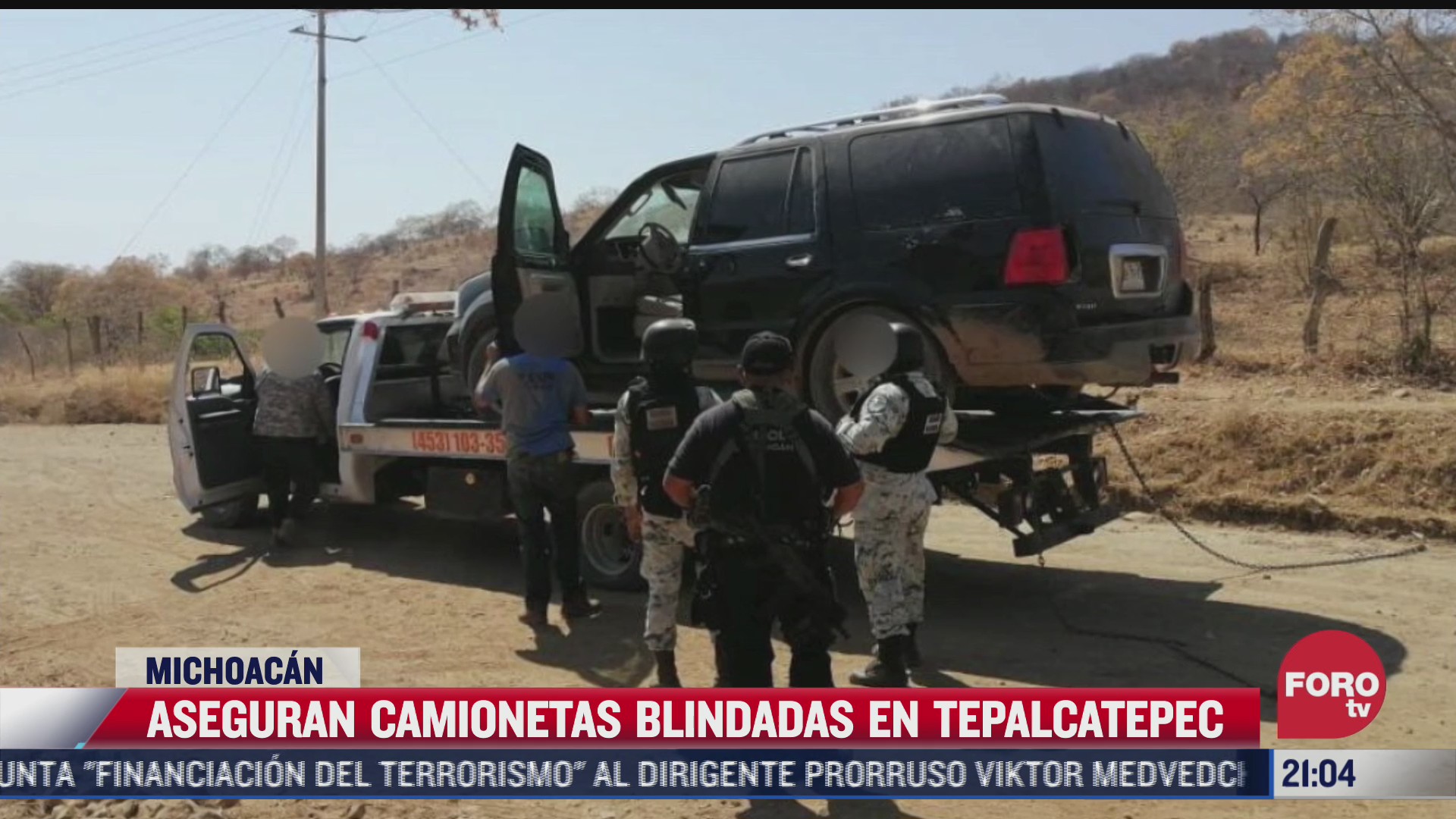 aseguran camionetas blindadas en tepalcatepec michoacan