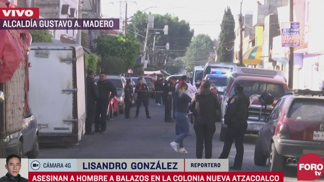 Asesinan a un hombre a balazos en la Colonia Nueva Atzacoalco (FOROtv)