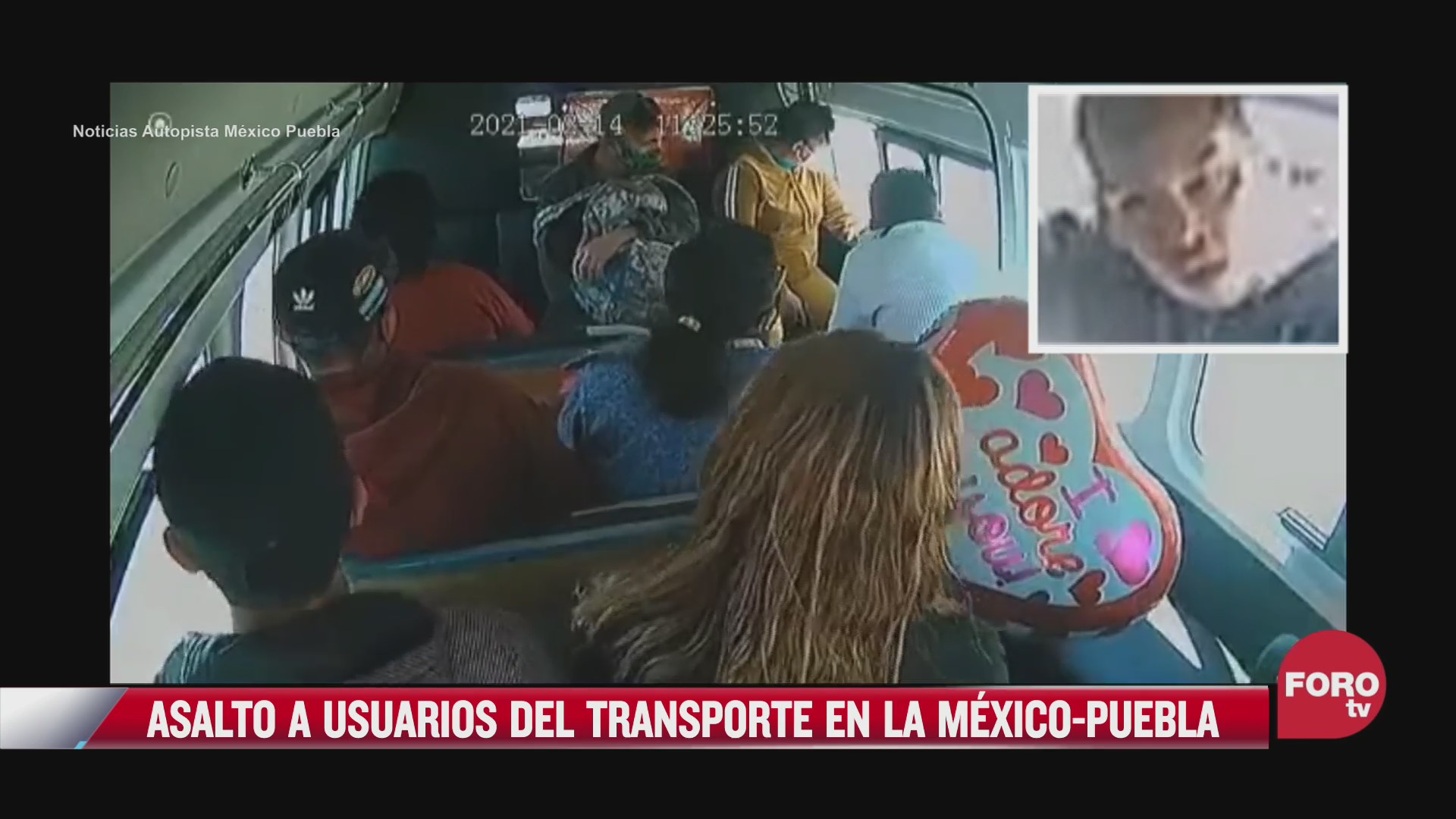 captan asalto a pasajeros de transporte publico en la mexico puebla