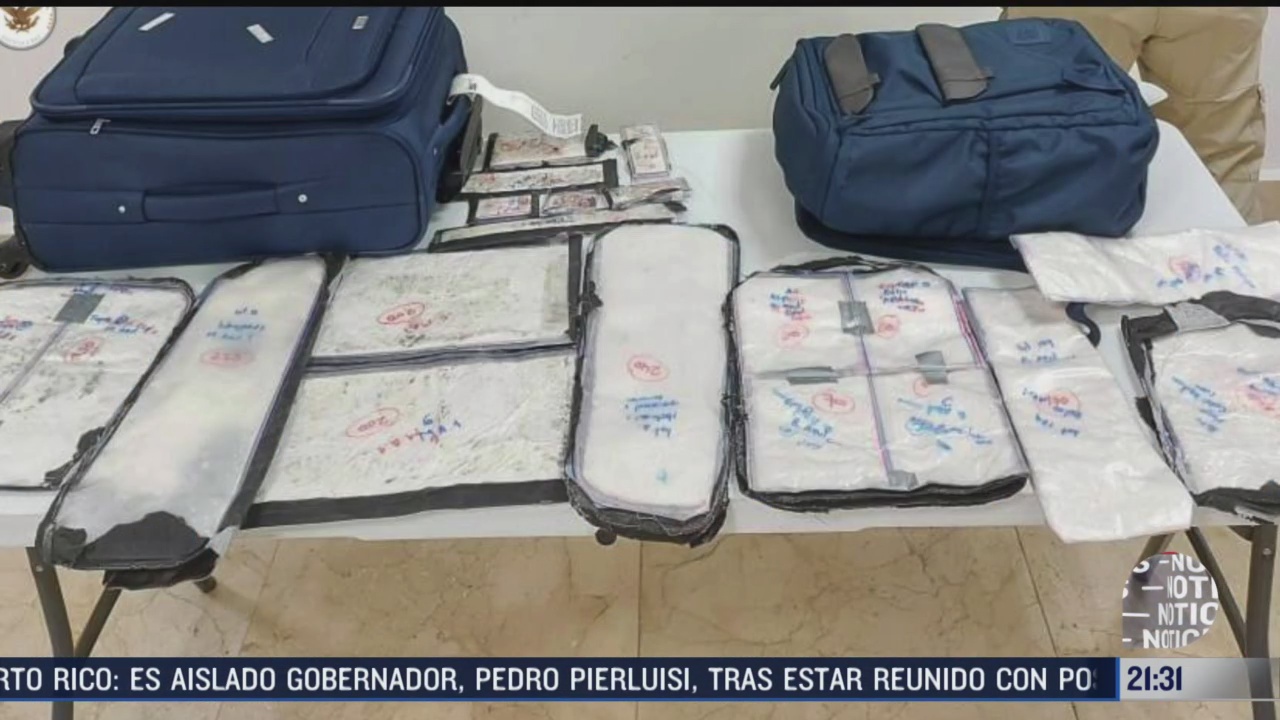 detienen a dos colombianos con 35 paquetes de cocaina