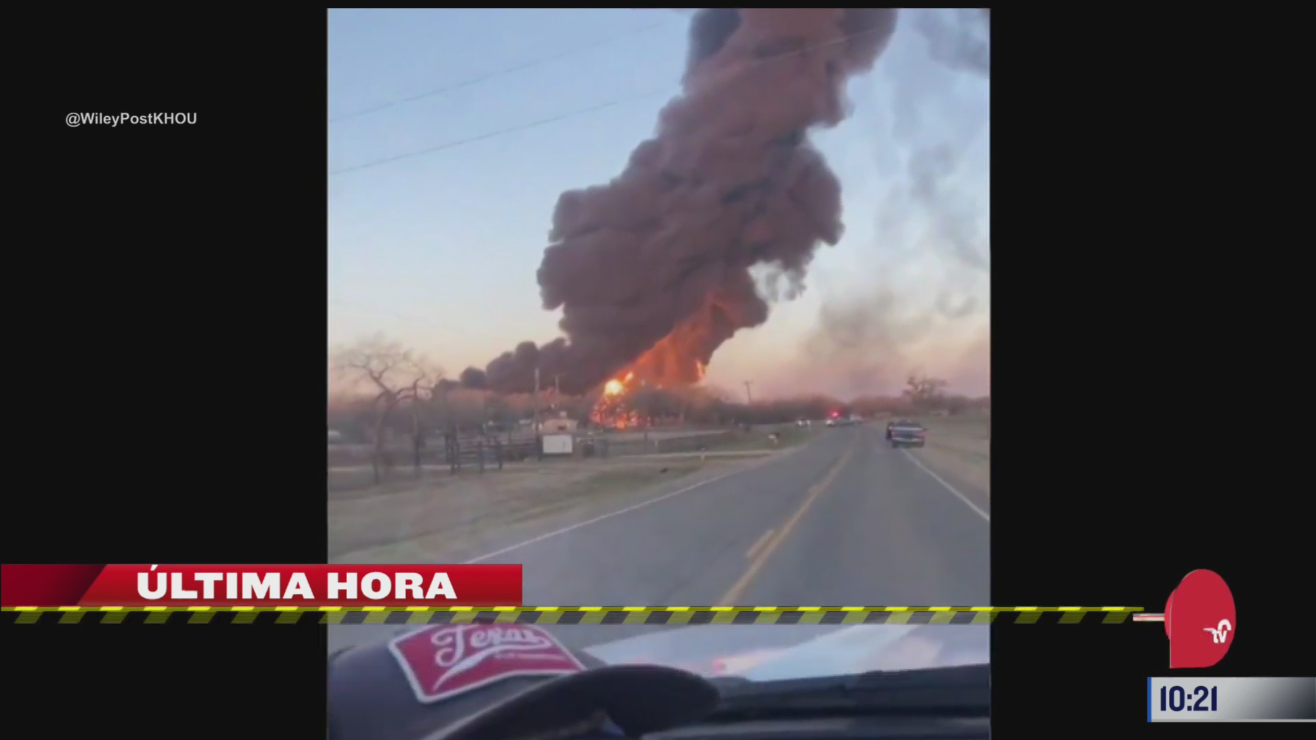 enorme explosion ocurre tras choque entre tren y un camion en texas