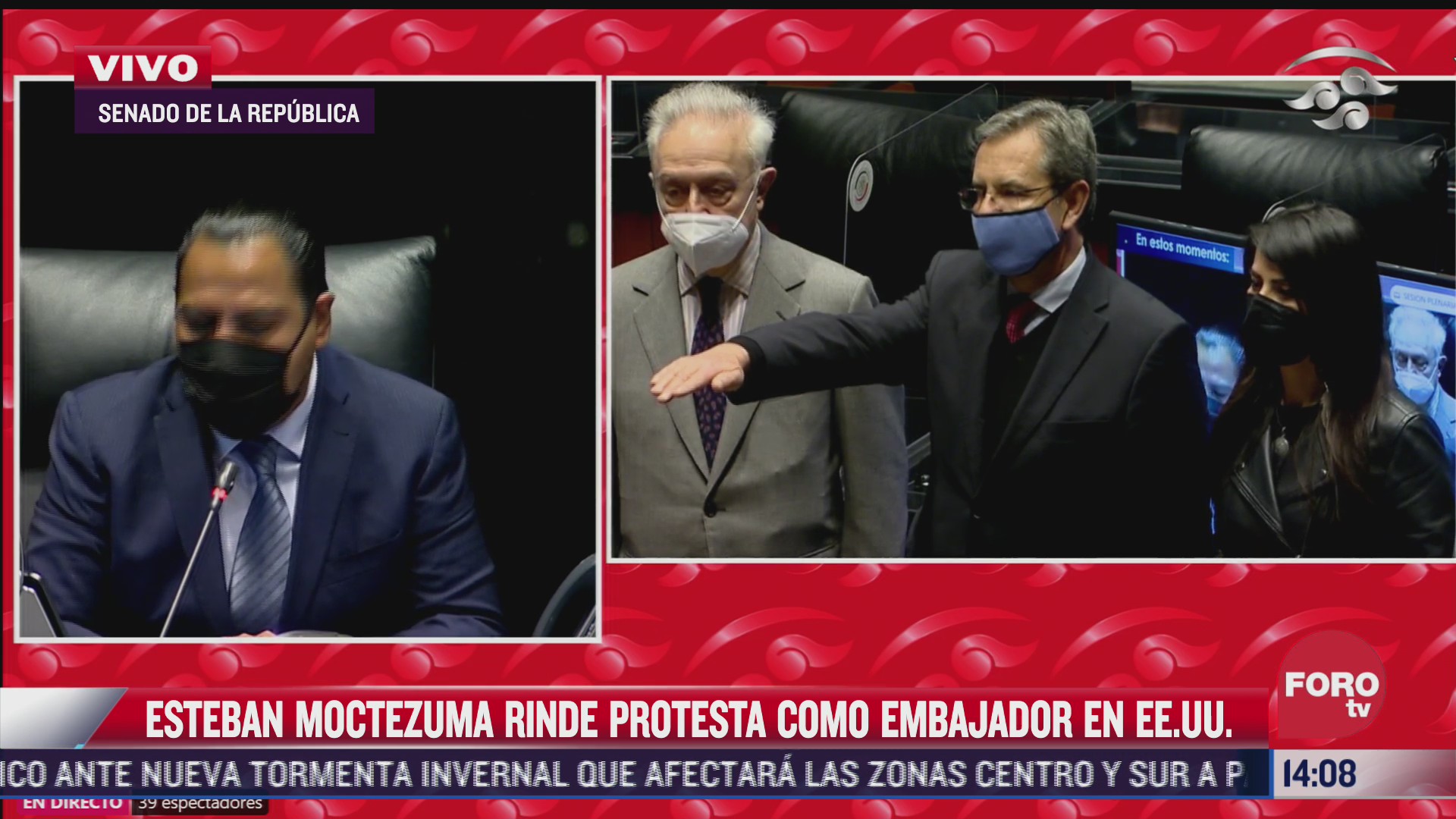 esteban moctezuma rinde protesta en el senado tras serpropueso como embajador de mexico en eeuu