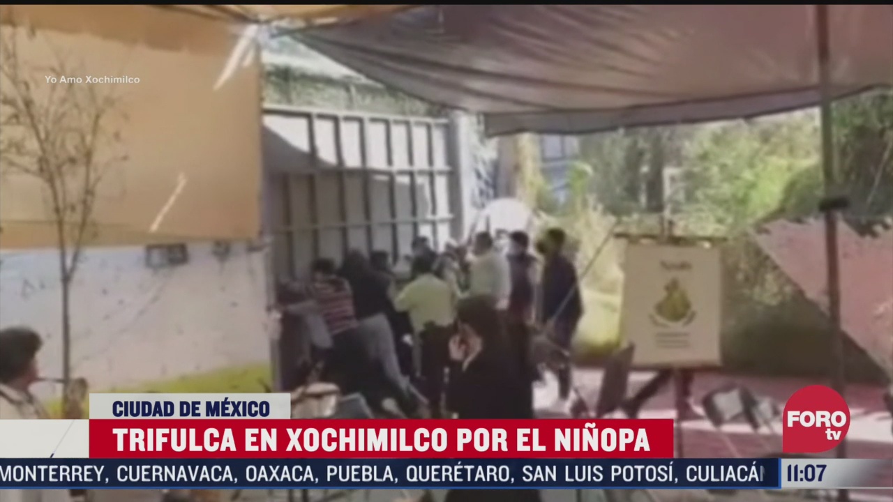 feligreses se pelean a golpes en xochimilco por ninopa