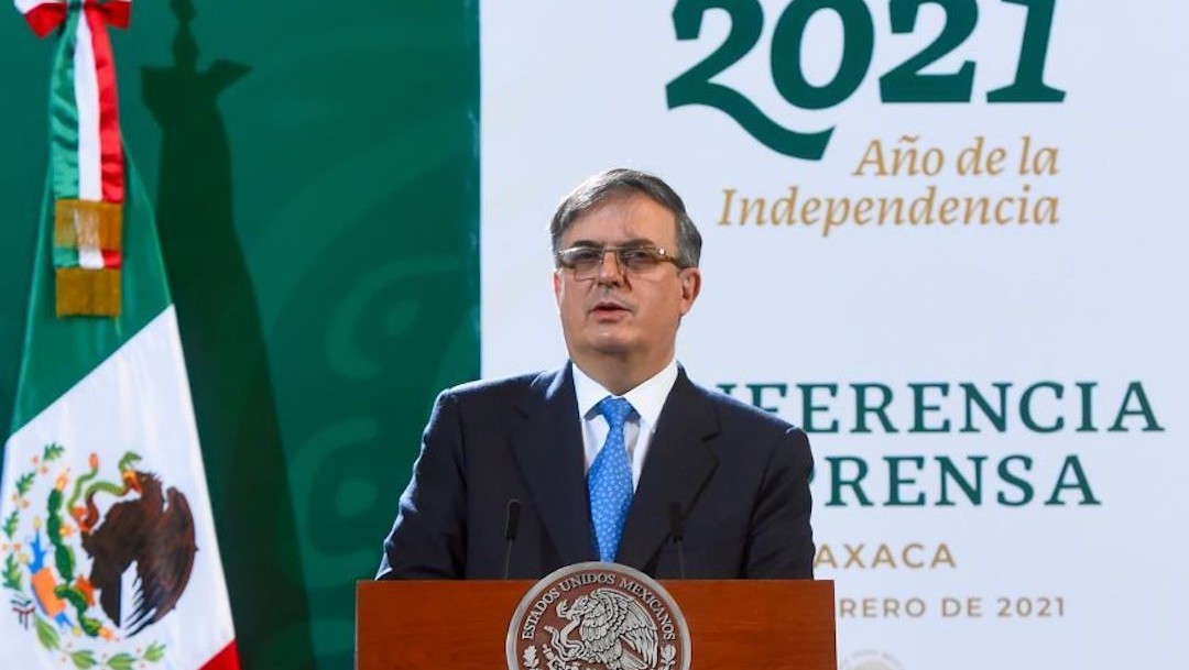 El secretario de Relaciones Exteriores de México, Marcelo Ebrard, en Oaxaca, México (Cuartoscuro)