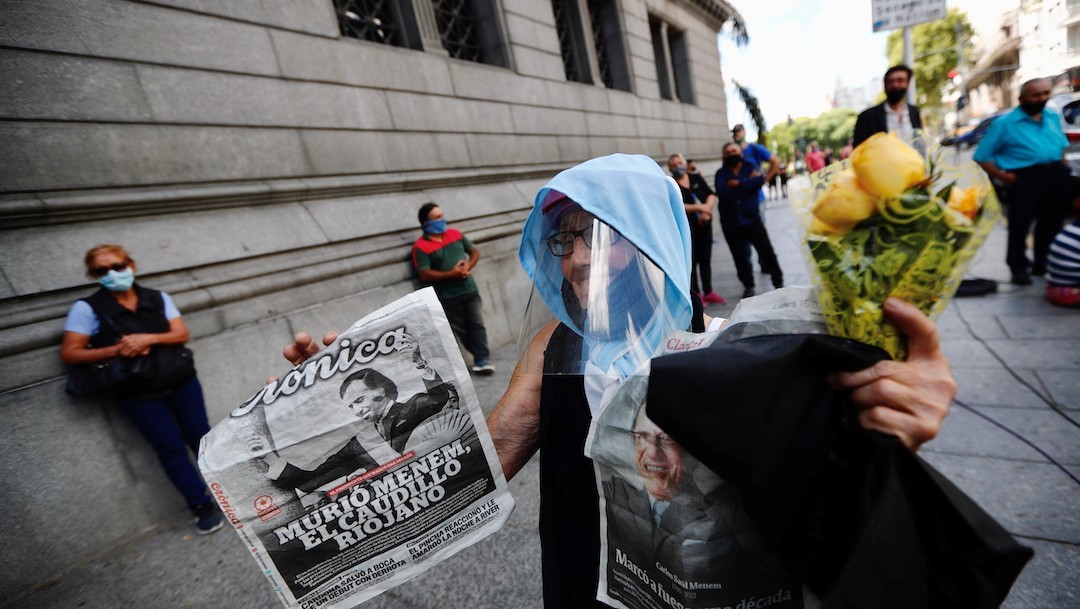 Un diario en Argentina sobre la muerte de Carlos Menem (Getty Images)