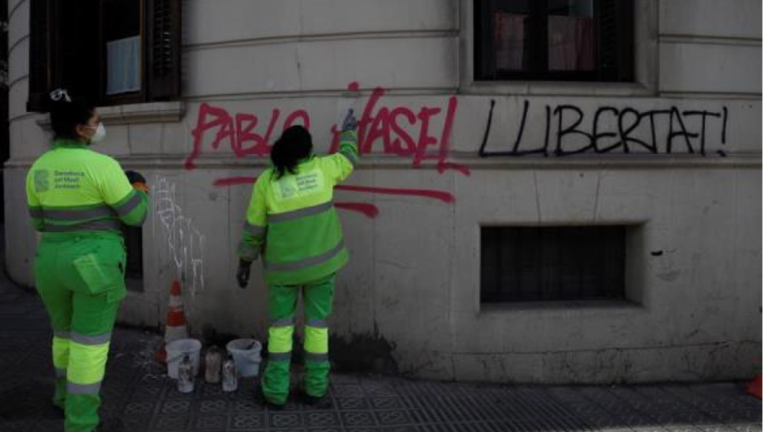 Protestas en España por detención de rapero Pablo Hasel
