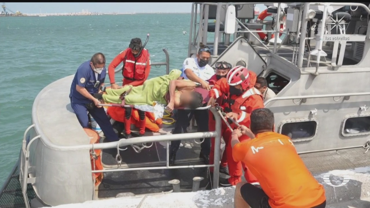 rescatan a grupo de pescadores en tuxpan veracruz