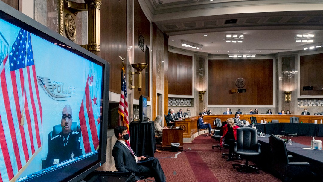 El Comité de Seguridad Nacional del Senado escucha el testimonio de los oficiales de policía (Getty Images)