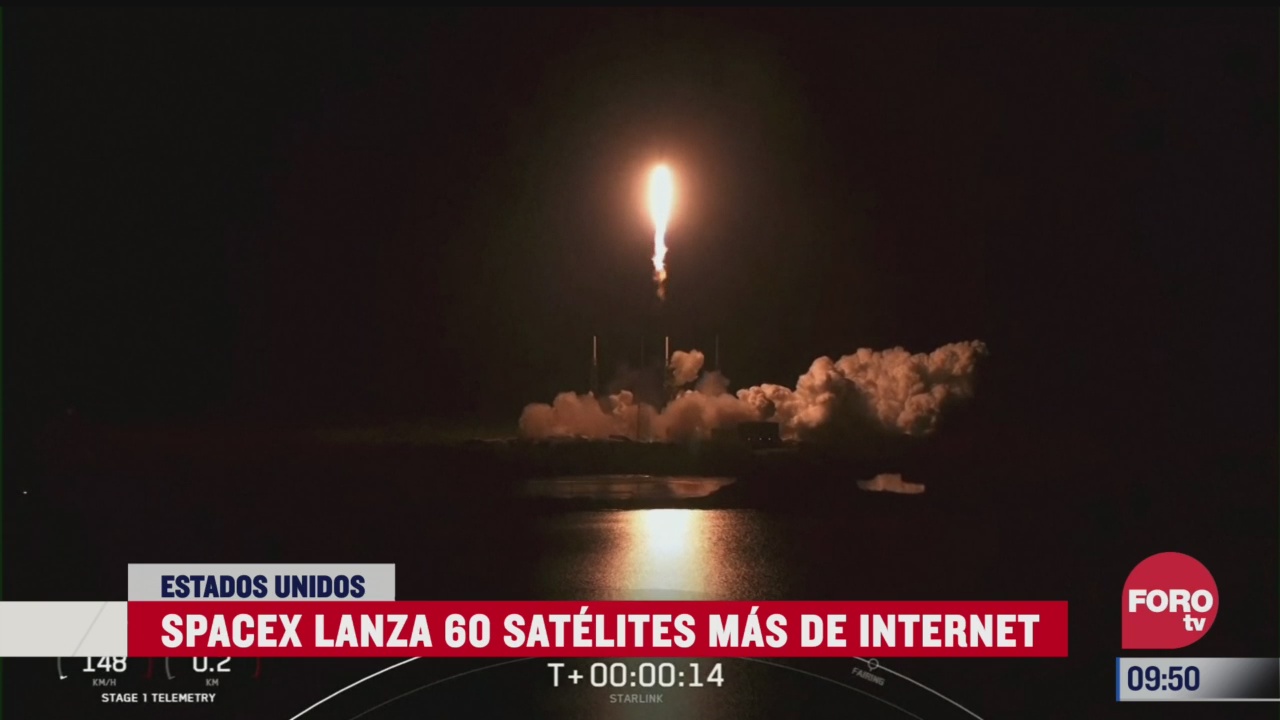 spacex lanza 60 satelites mas de internet