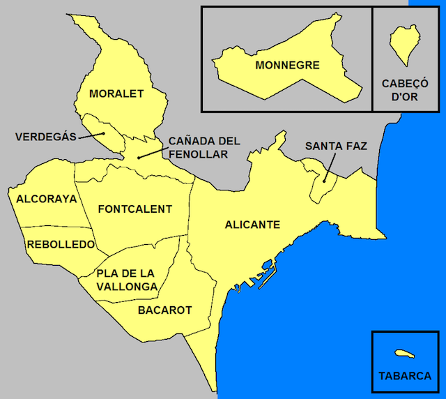 Alicante España Simulacro Tsunami Mapa