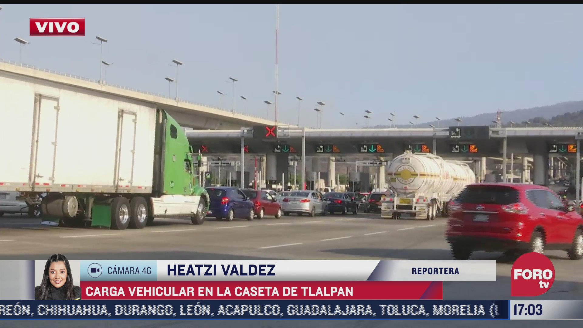 alta afluencia de vehiculos en la mexico cuernavaca