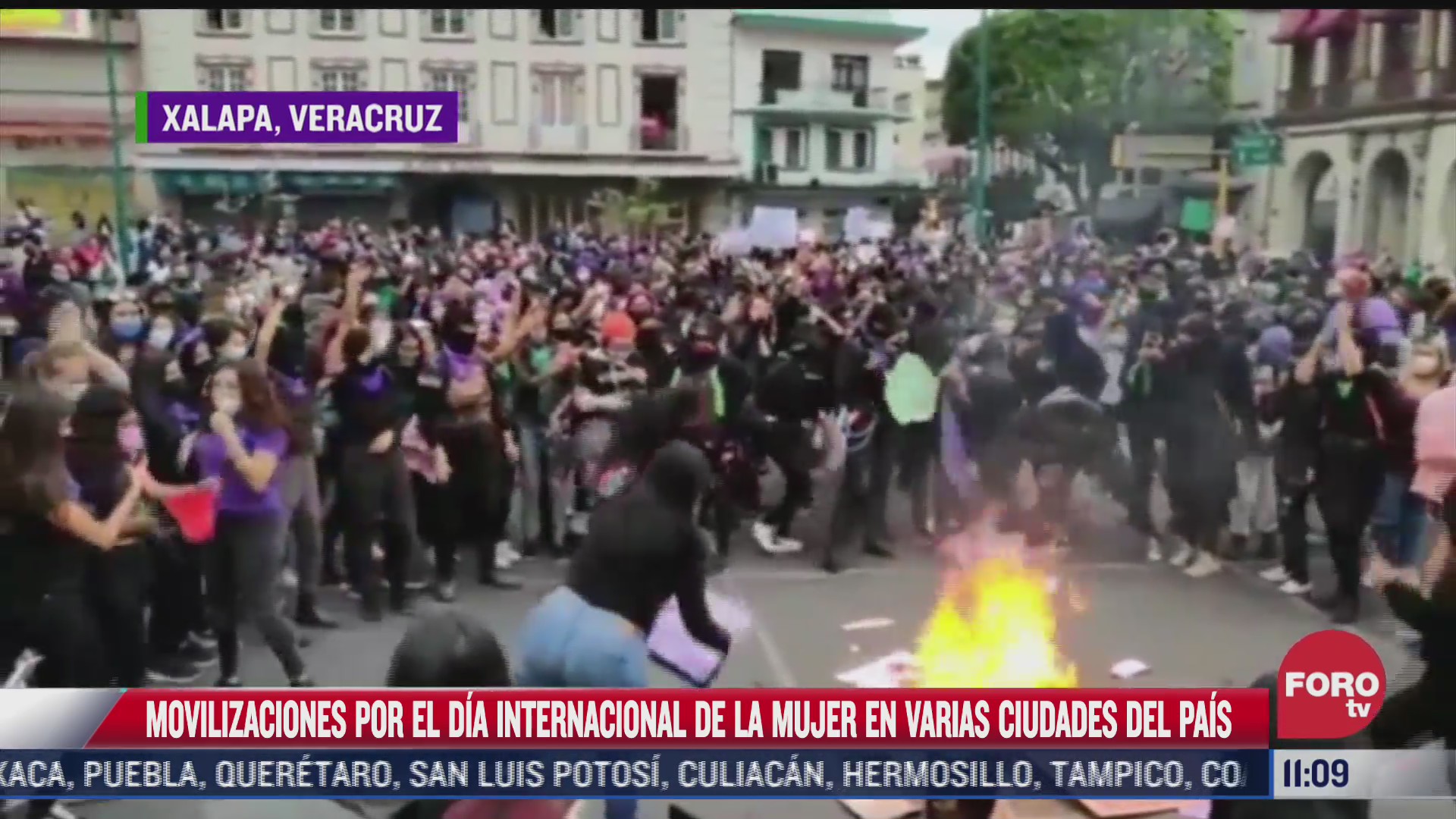 asi fueron las marchas en varias ciudades de mexico por el dia internacional de la mujer