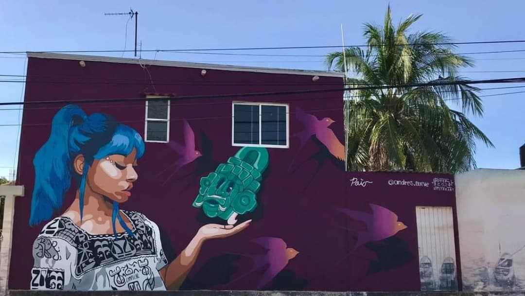 "Campechanita" el mural que enaltece a las mujeres de Campeche