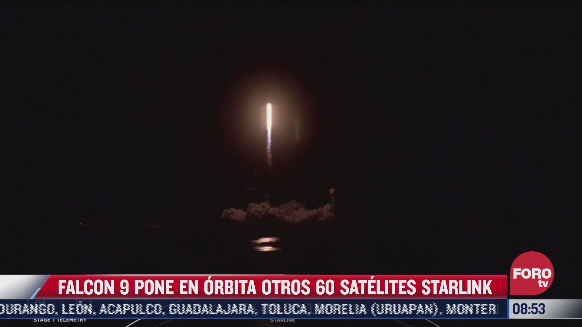 cohete falcon 9 pone en orbita 60 satelites de la red de internet starlink