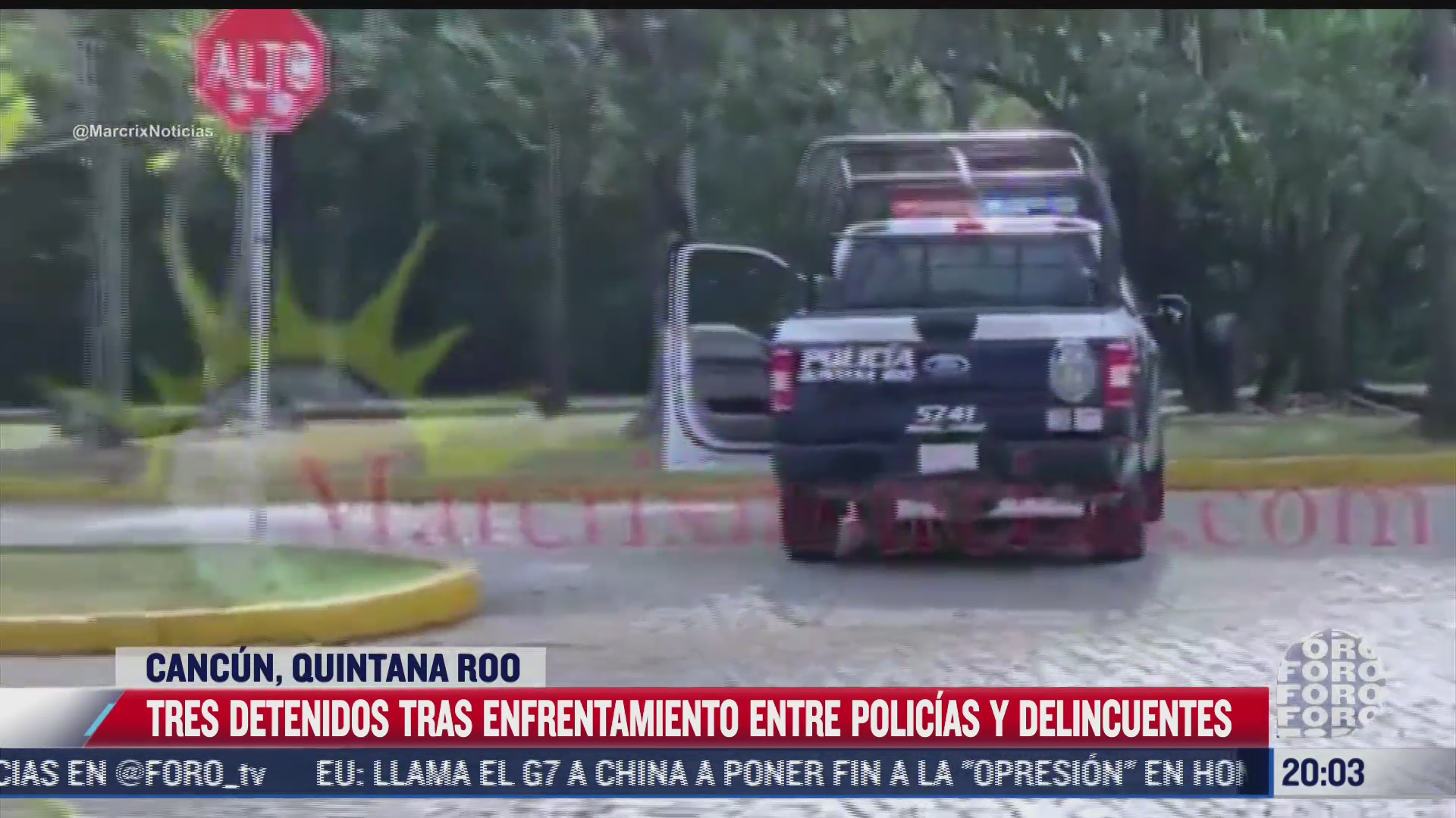 detienen a tres tras enfrentamiento entre hombres armados y policias en cancun